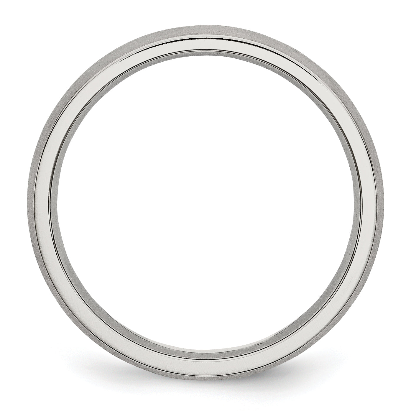 Chisel Stainless Steel Brushed 4mm Half Round Band