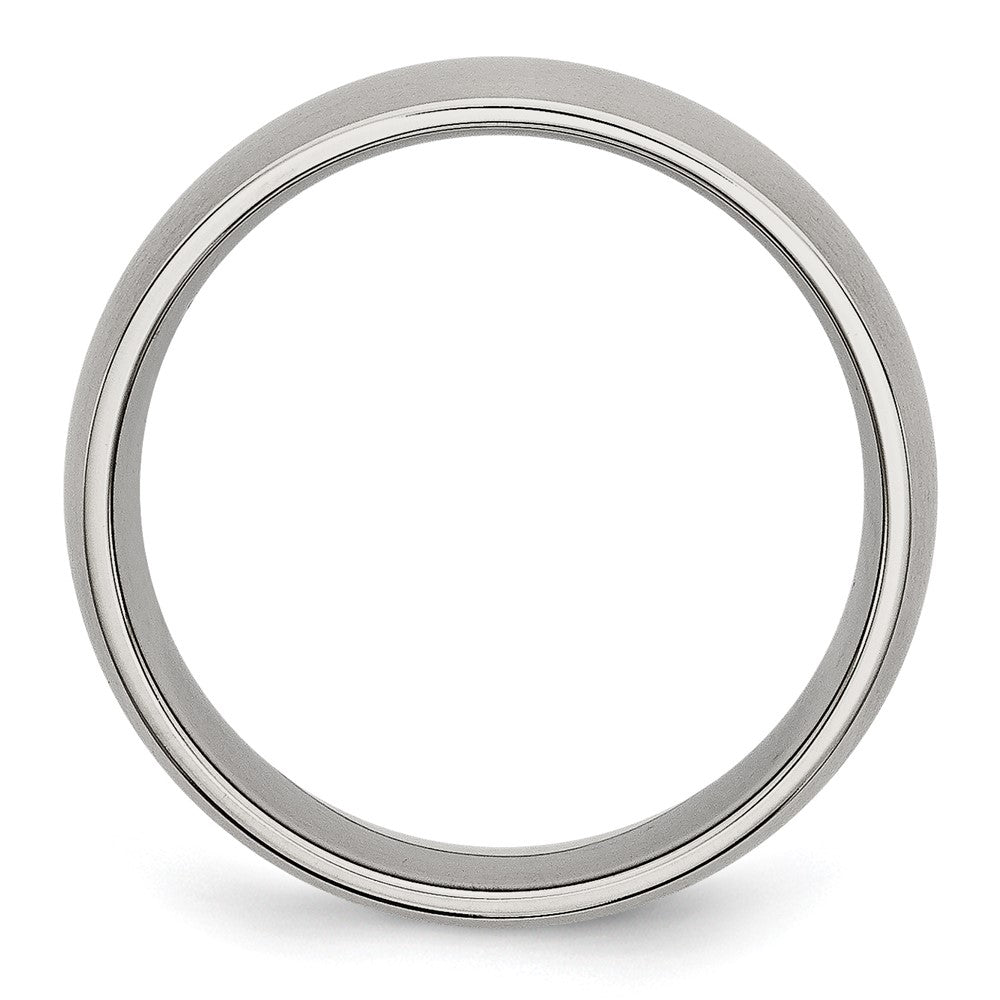 Chisel Stainless Steel Brushed 7mm Half Round Band