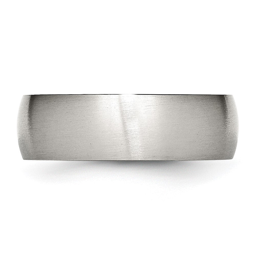 Chisel Stainless Steel Brushed 7mm Half Round Band