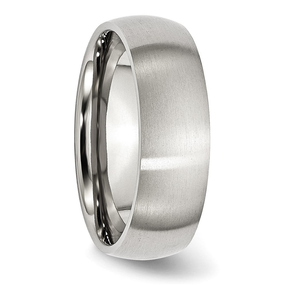 Chisel Stainless Steel Brushed 7mm Half Round Band
