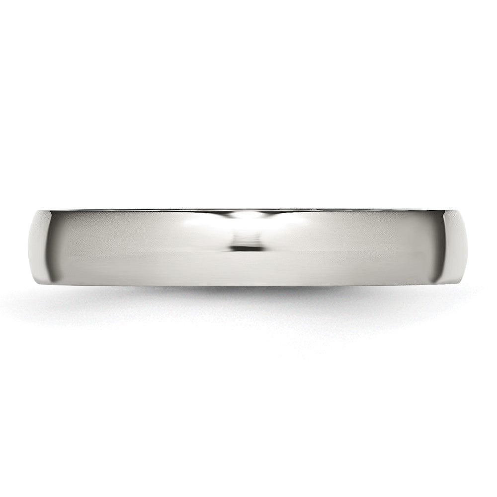 Chisel Stainless Steel Polished 4mm Half Round Band