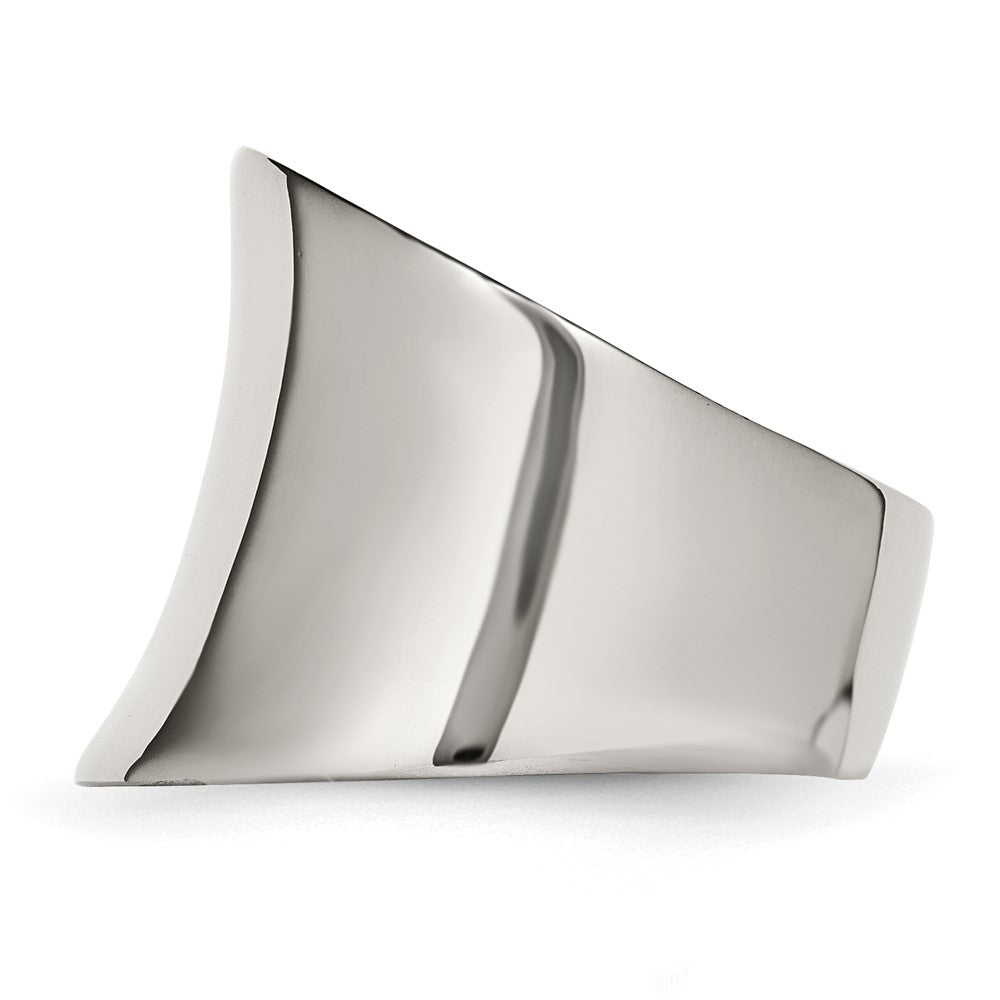 Chisel Stainless Steel Polished Ring