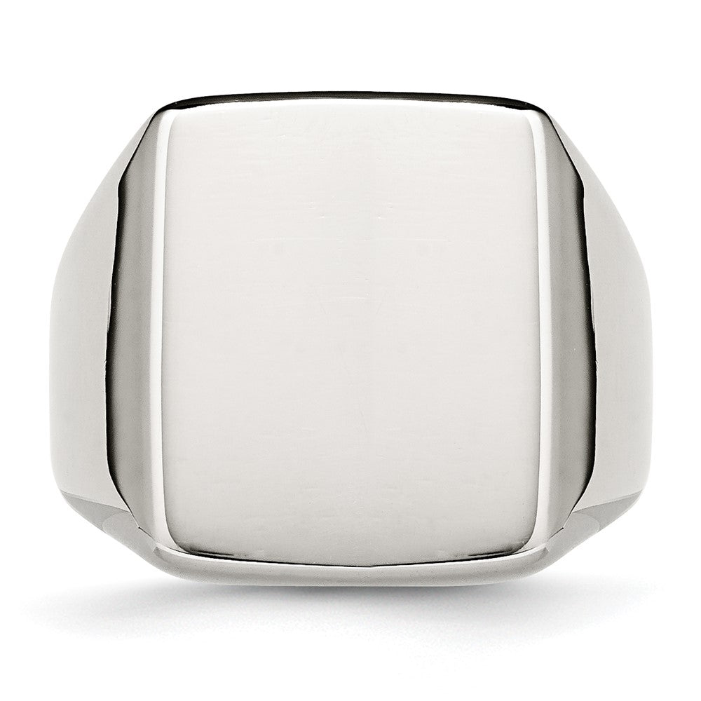 Stainless Steel Polished Signet Ring