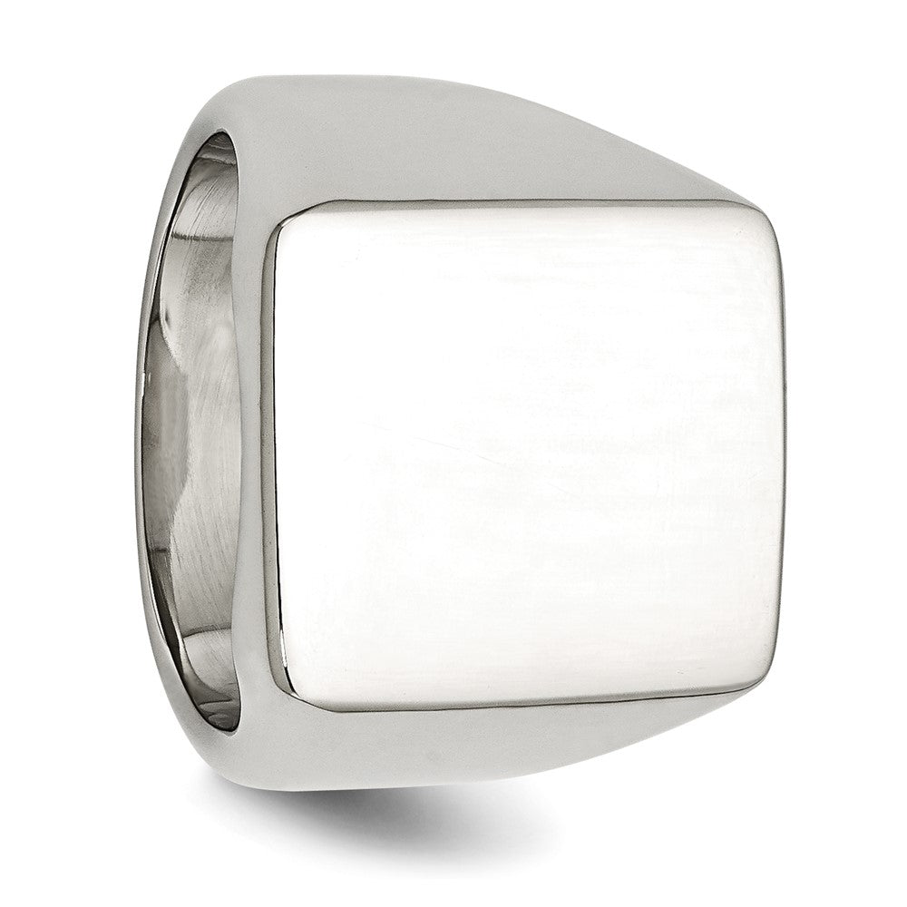 Stainless Steel Polished Signet Ring