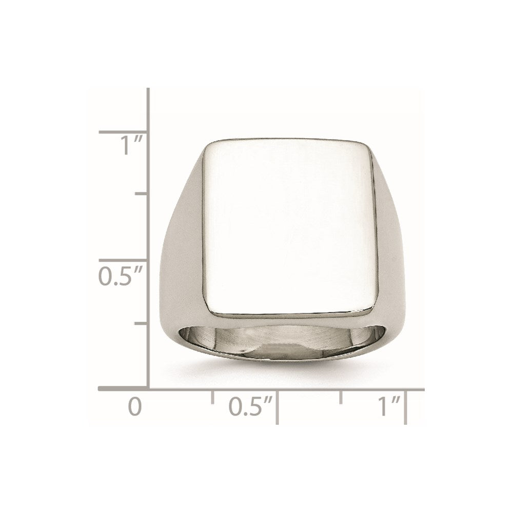 Stainless Steel Polished Signet Ring
