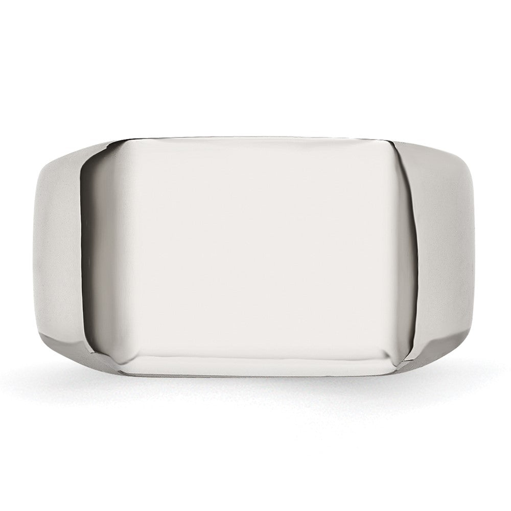 Chisel Stainless Steel Polished Signet Ring