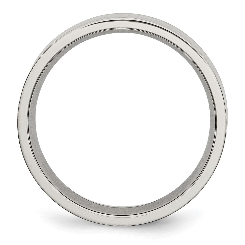 Chisel Stainless Steel Brushed 6mm Flat Band