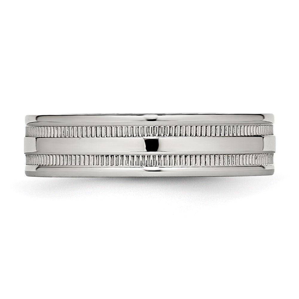 Stainless Steel Polished 6mm Grooved Band