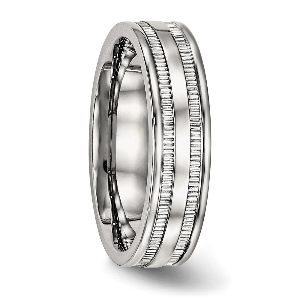 Stainless Steel Polished 6mm Grooved Band