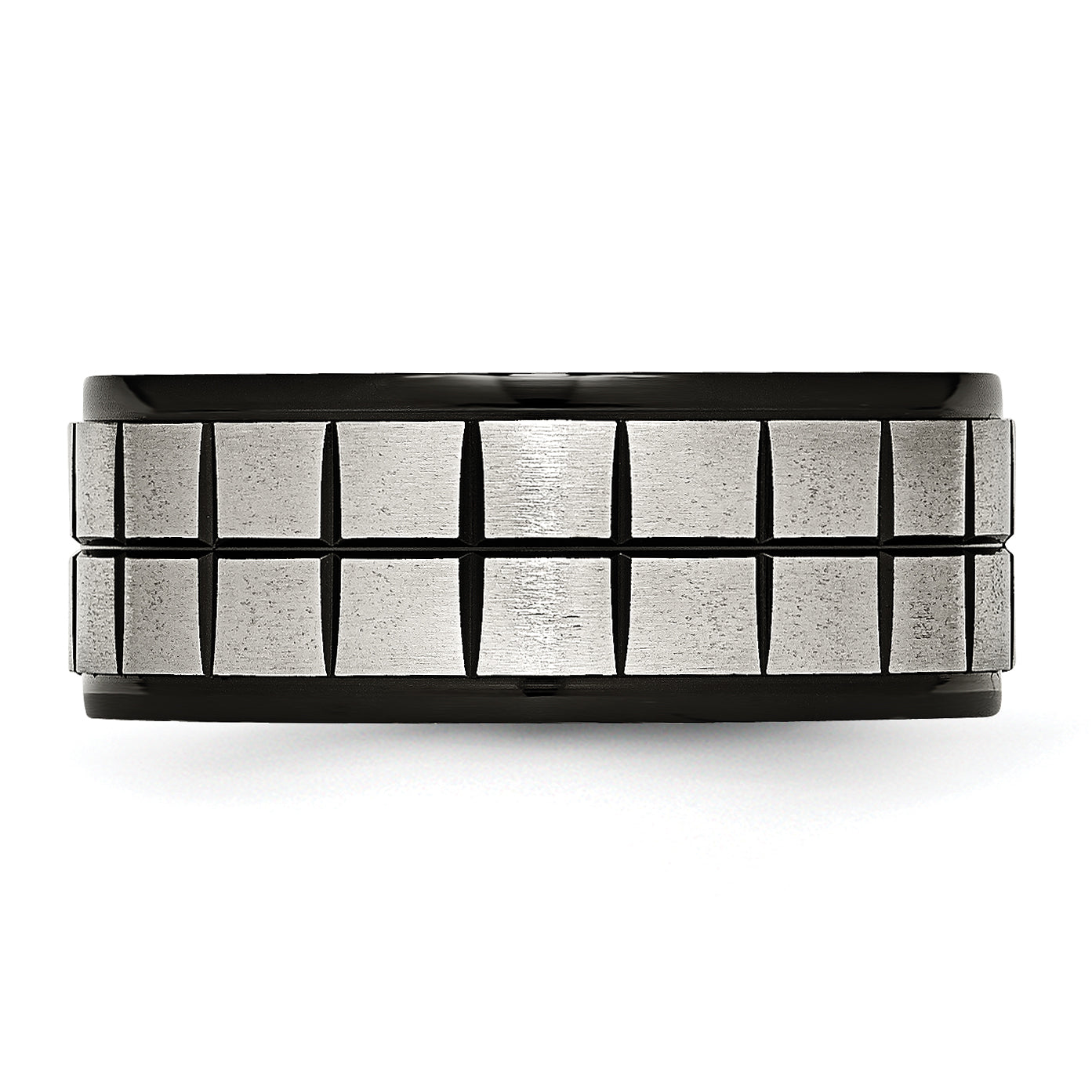 Stainless Steel Brushed Black IP-plated 9mm Band