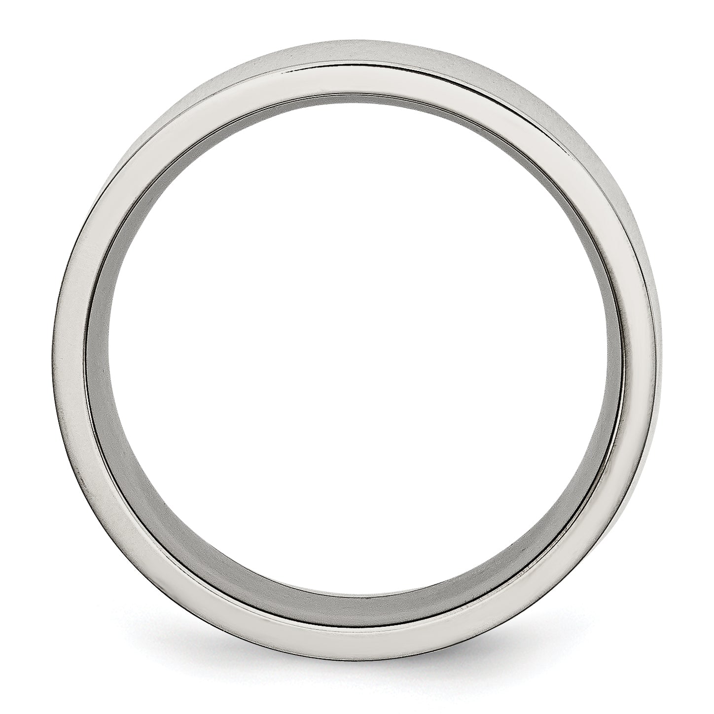 Chisel Stainless Steel Polished 8mm Flat Band