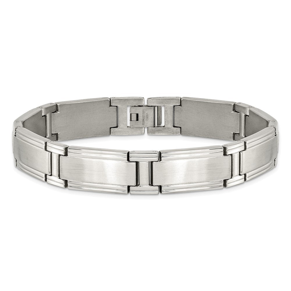 Chisel Stainless Steel Brushed and Polished 9.5 inch Link Bracelet