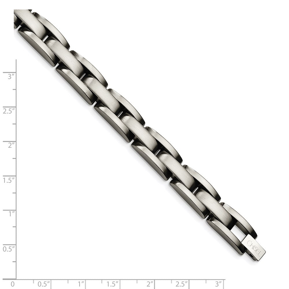 Chisel Stainless Steel Brushed 8 inch Link Bracelet