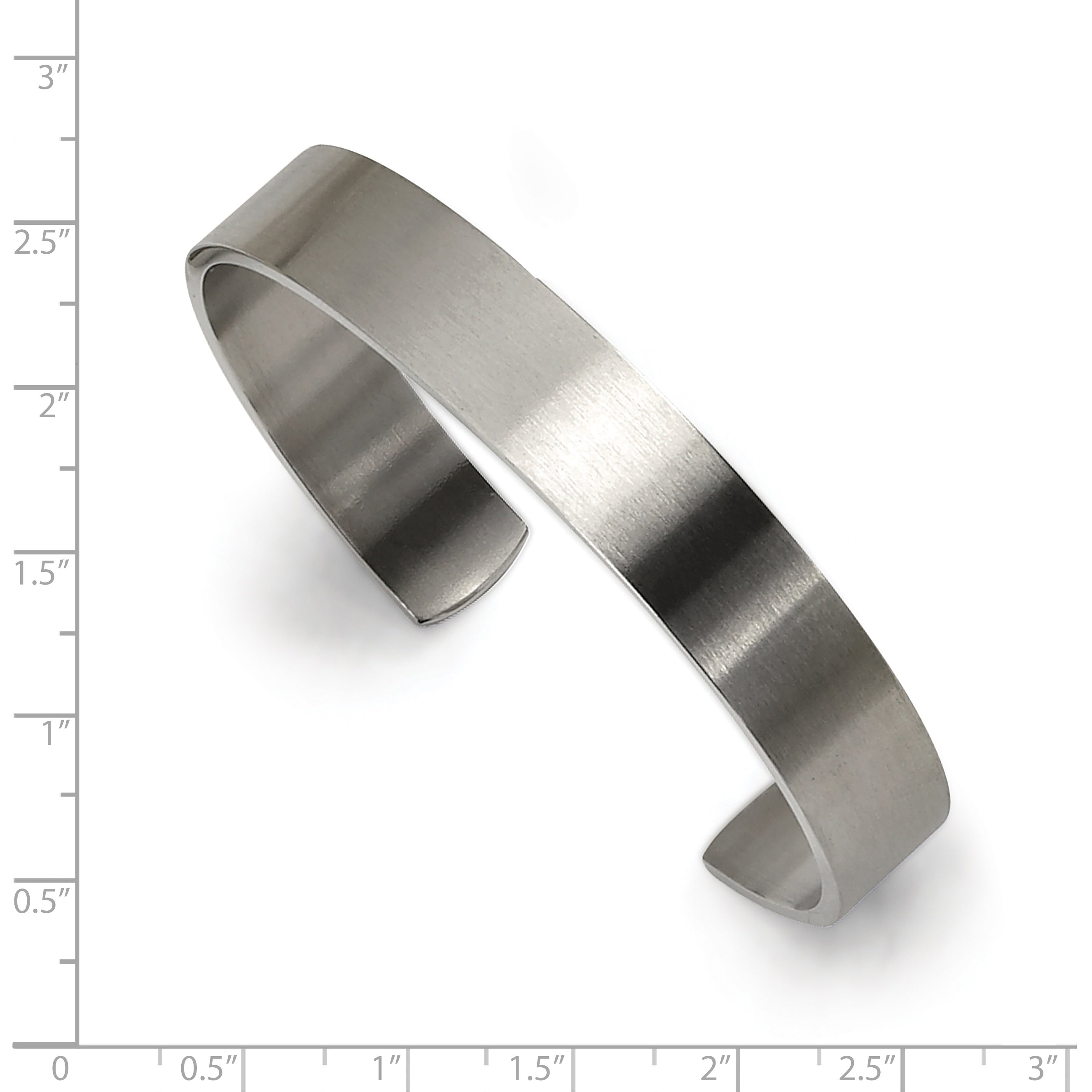 Chisel Stainless Steel Brushed 12mm Cuff Bangle