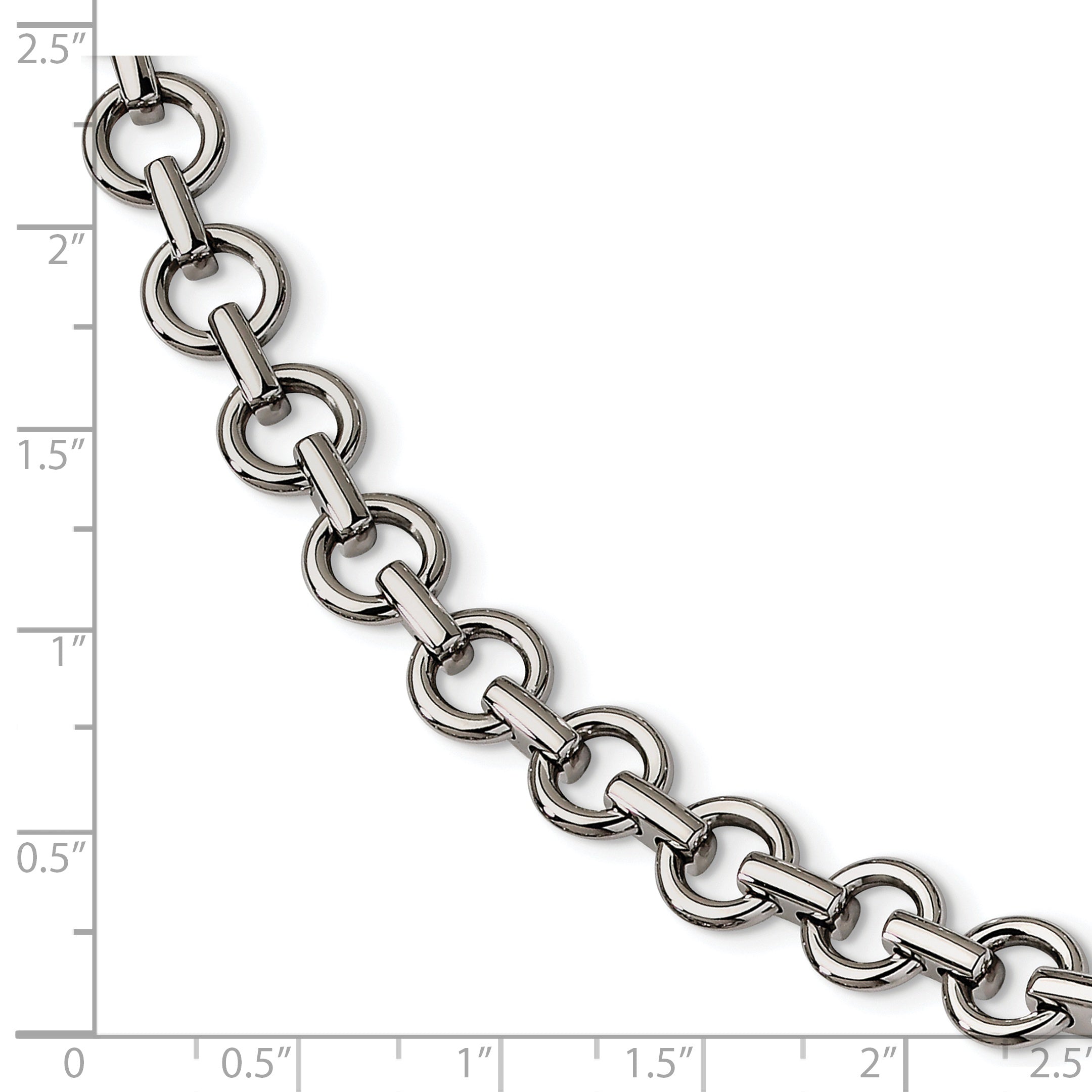 Chisel Stainless Steel Polished 8.25 Inch Circle Link Bracelet