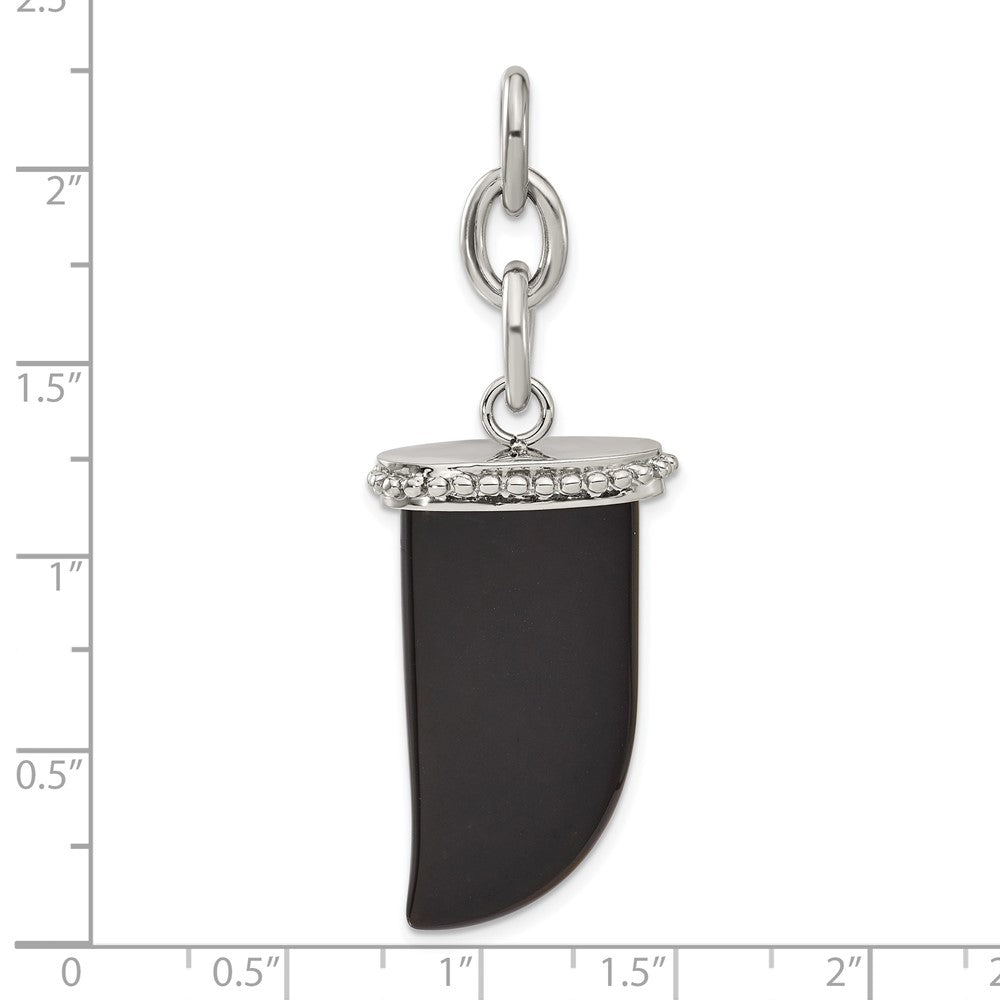 Stainless Steel Onyx Fang Interchangeable Charm Pendant
