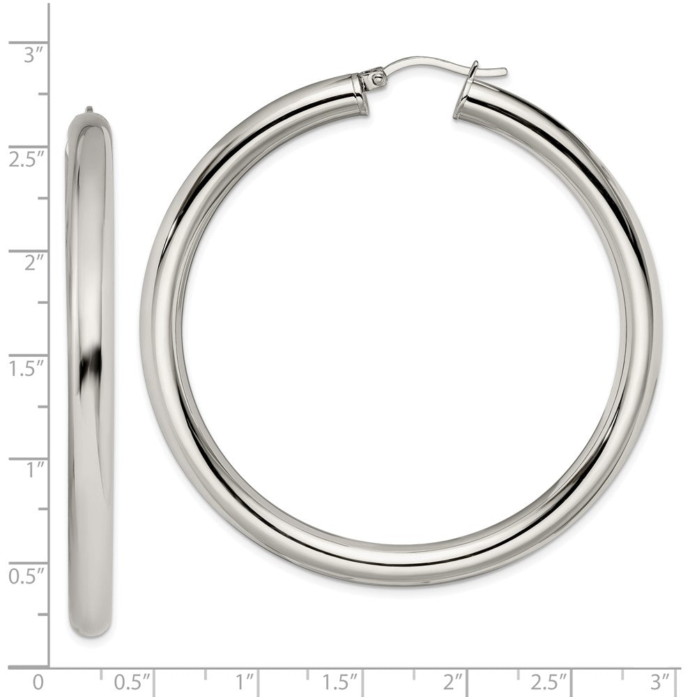 Chisel Stainless Steel Polished Hoop Earrings