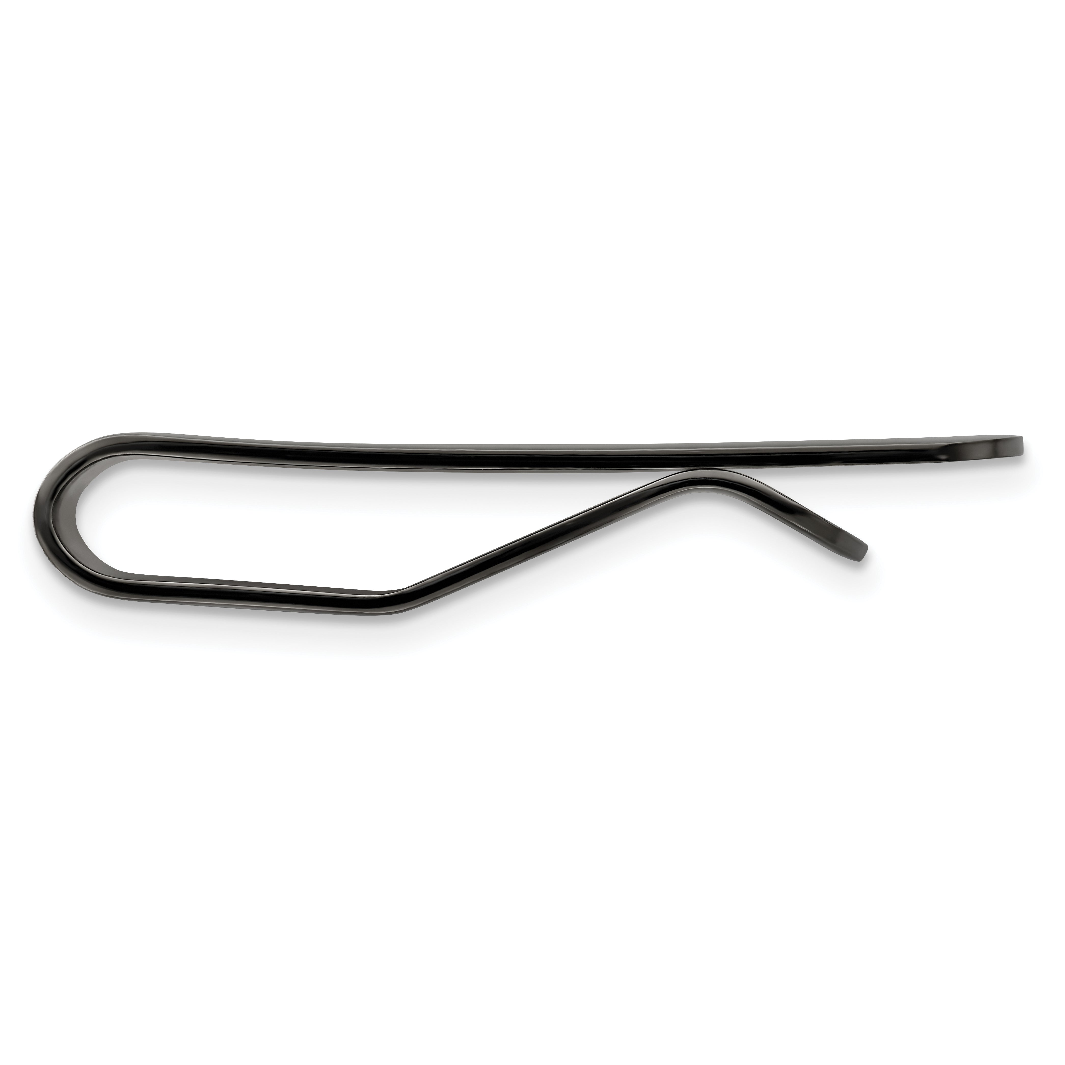 Chisel Stainless Steel Polished Black Ip-Plated Money Clip