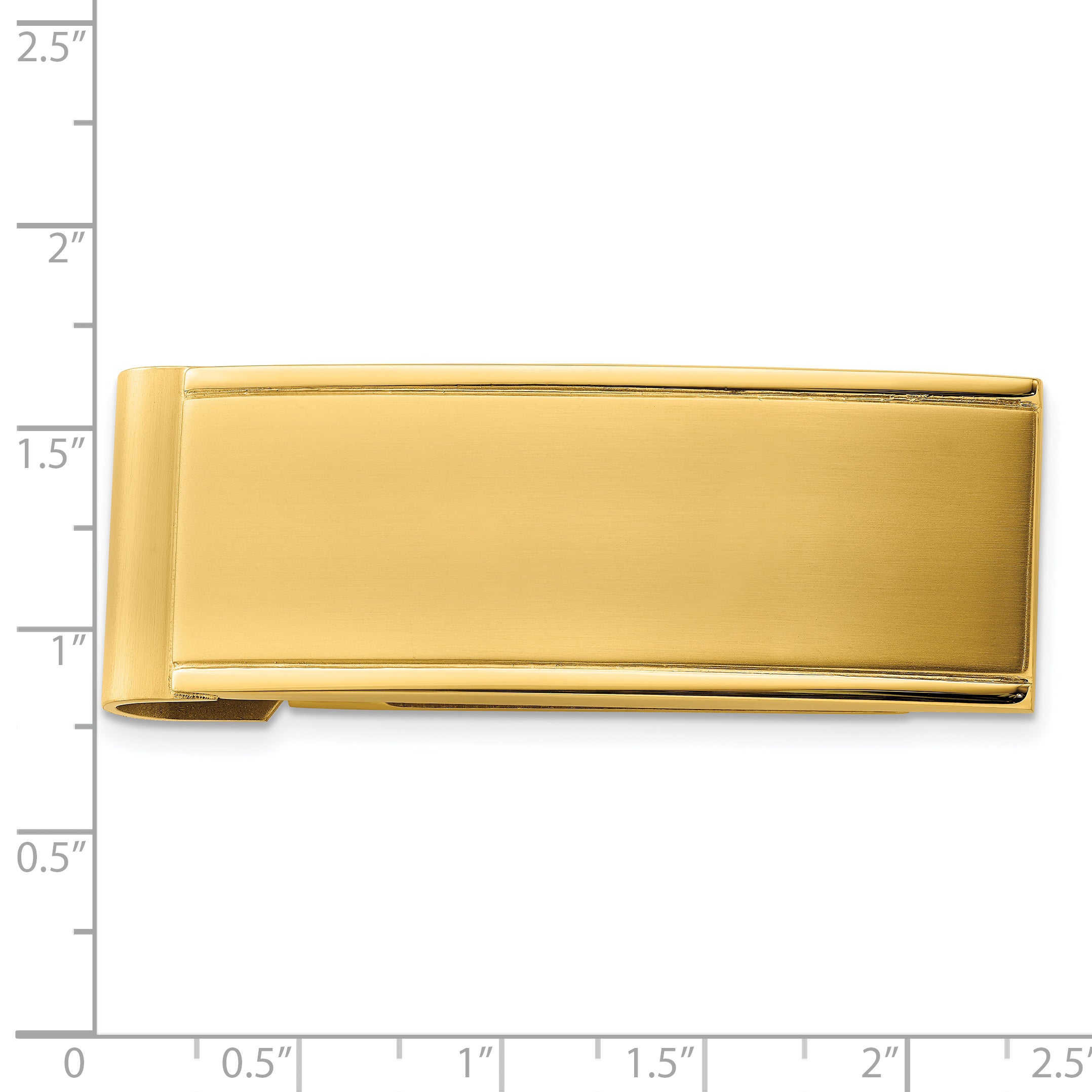 Chisel Stainless Steel Brushed And Polished Yellow Ip-Plated Money Clip