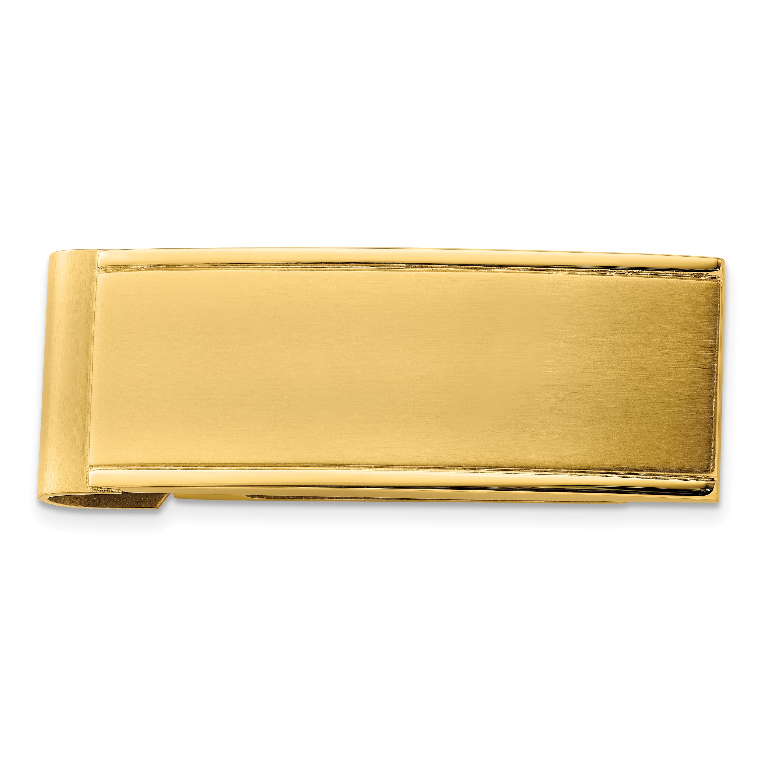 Chisel Stainless Steel Brushed And Polished Yellow Ip-Plated Money Clip