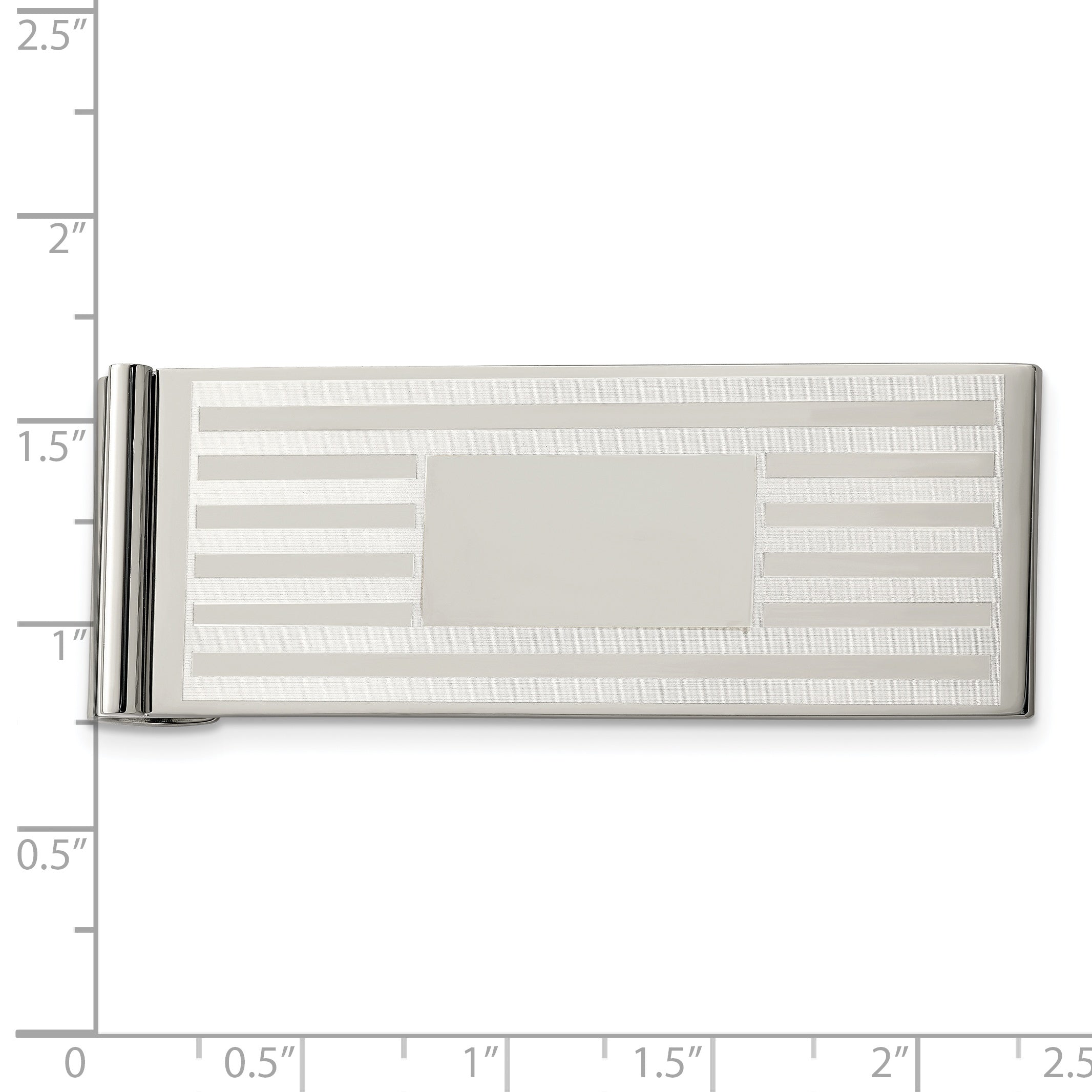 Chisel Stainless Steel Brushed And Polished Money Clip