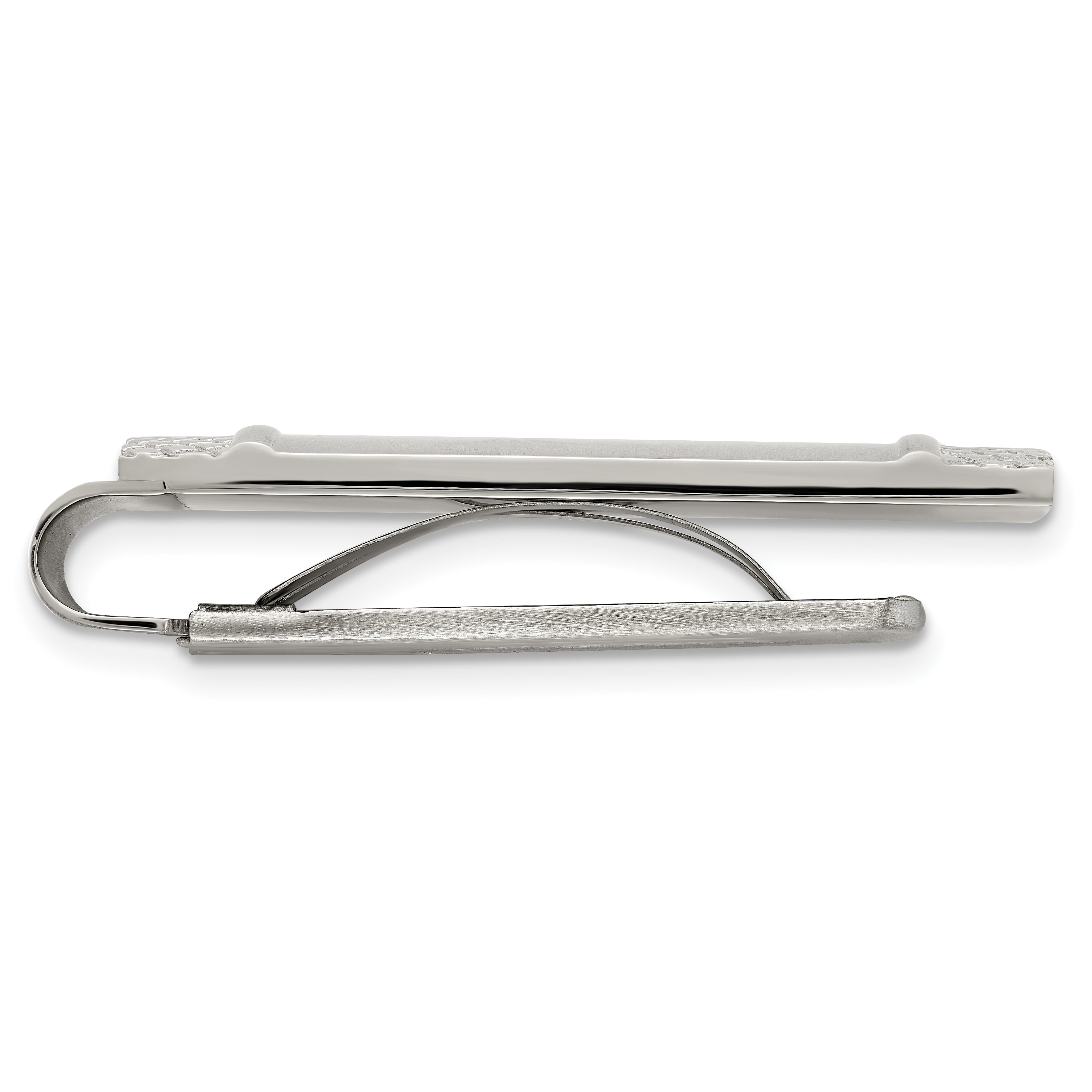 Chisel Stainless Steel Brushed And Textured Money Clip