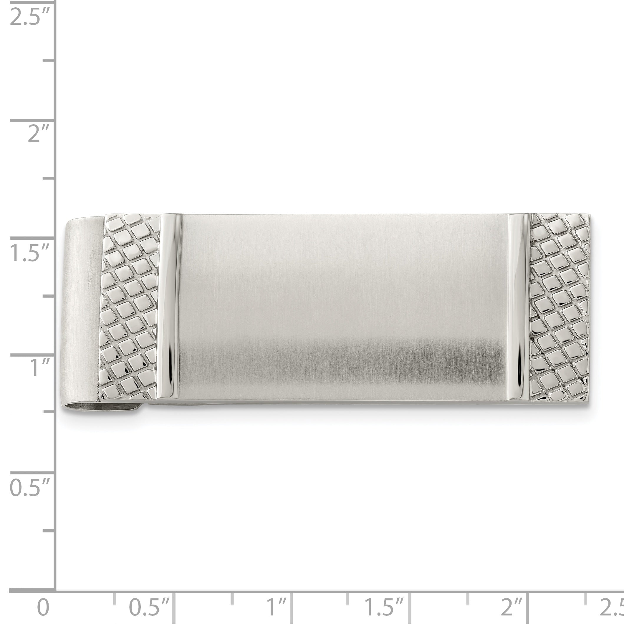 Chisel Stainless Steel Brushed And Textured Money Clip