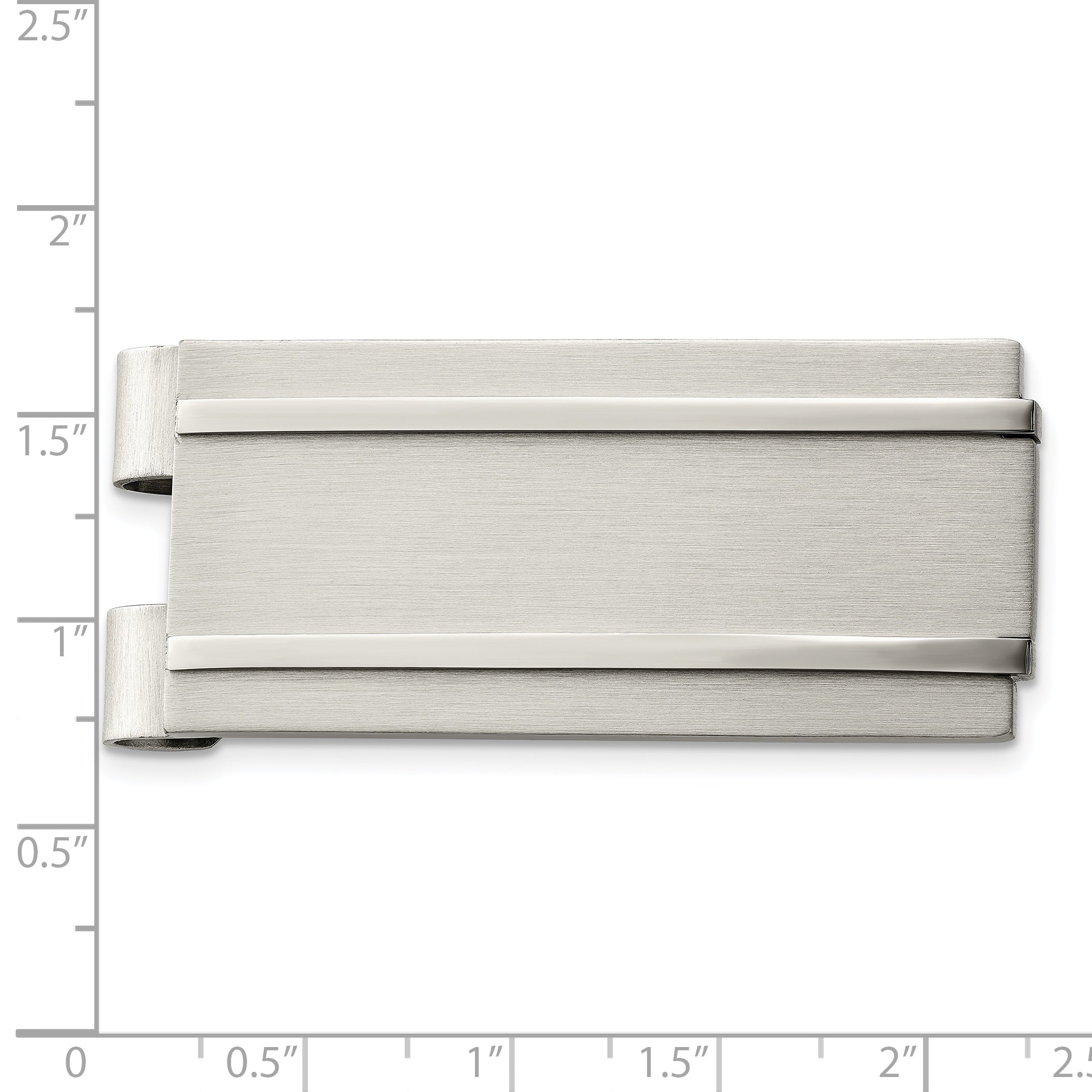 Chisel Stainless Steel Brushed And Polished Money Clip