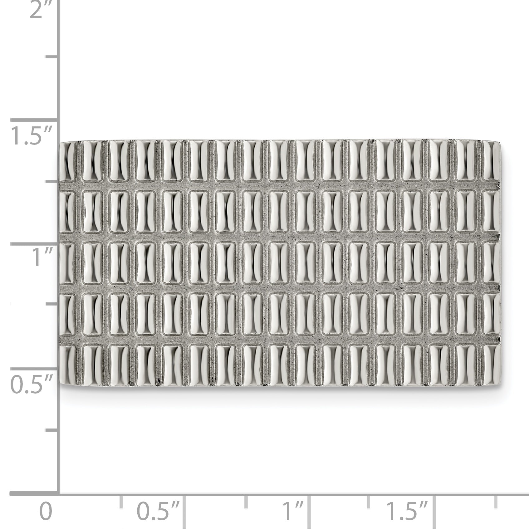 Chisel Stainless Steel Polished And Textured Money Clip