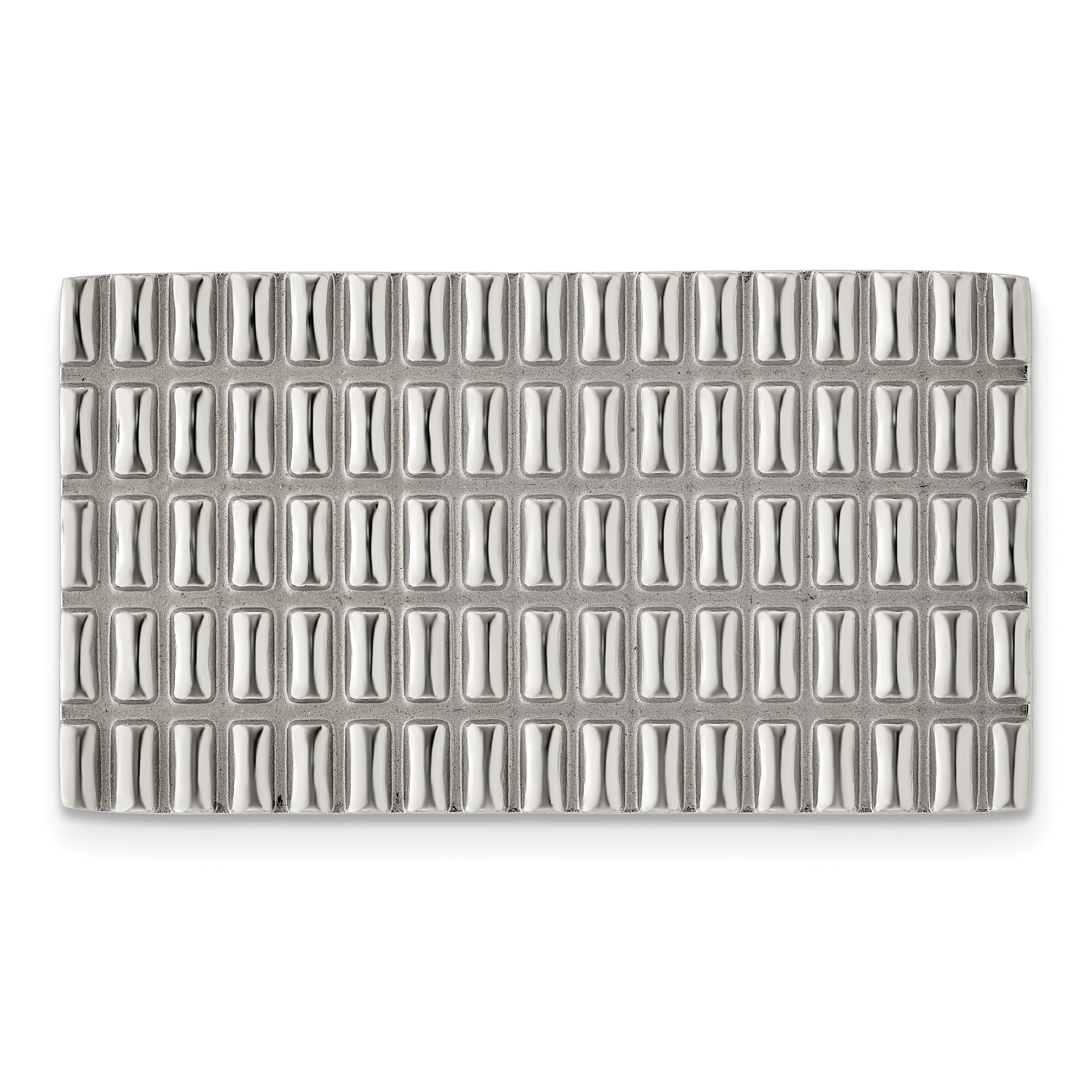 Chisel Stainless Steel Polished And Textured Money Clip