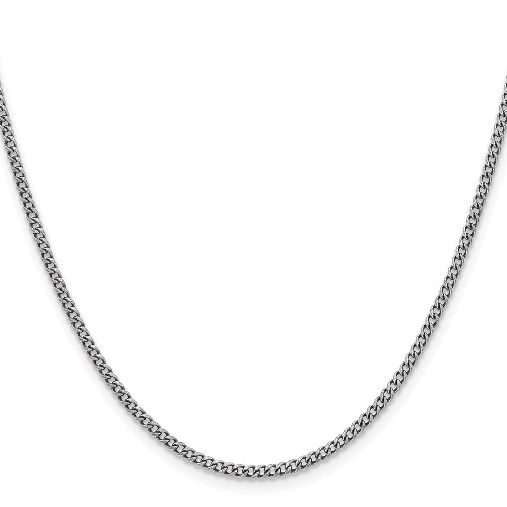 Chisel Stainless Steel Antiqued 2mm 20 inch Round Curb Chain