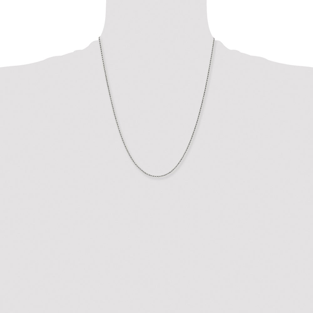 Chisel Stainless Steel Antiqued 2mm 22 inch Beaded Ball Chain