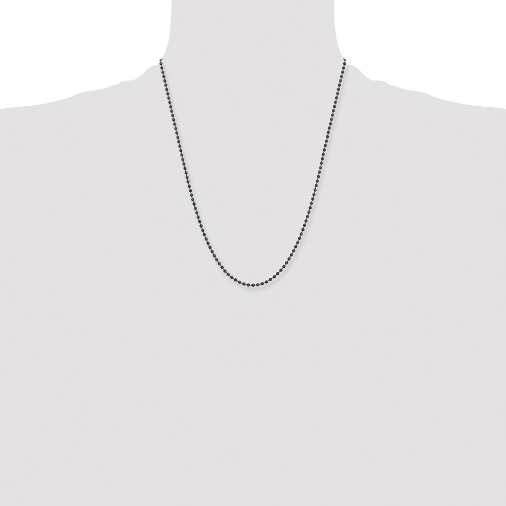 Chisel Stainless Steel Antiqued 2.4mm 22 inch Beaded Ball Chain