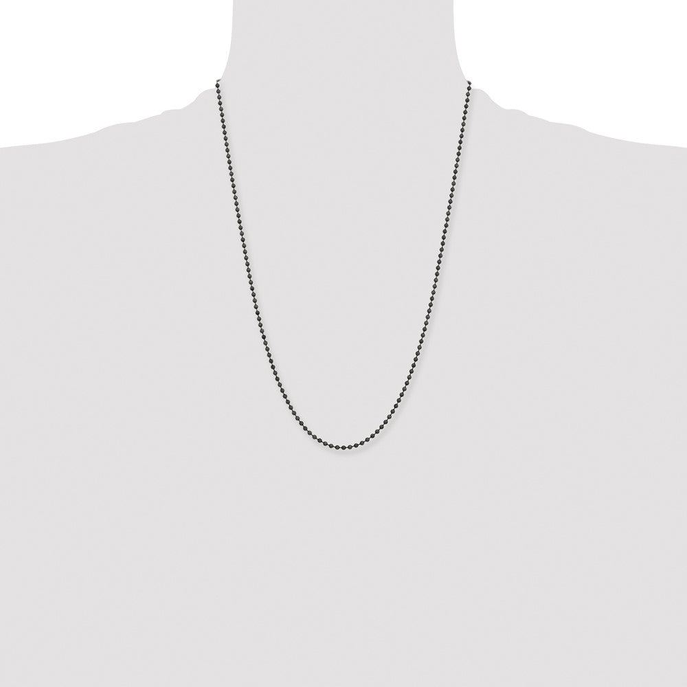 Chisel Stainless Steel Antiqued 2.4mm 24 inch Beaded Ball Chain