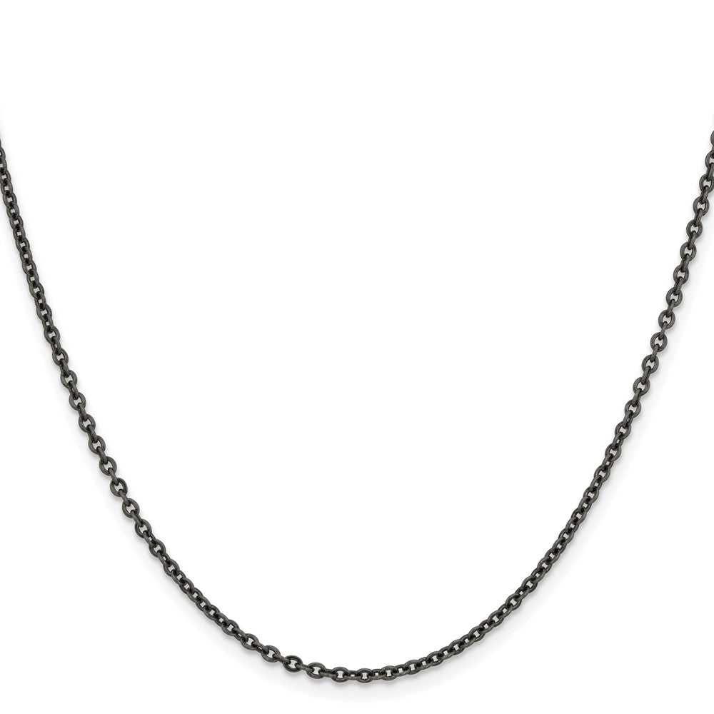 Chisel Stainless Steel Oxidized 20 inch Cable Chain