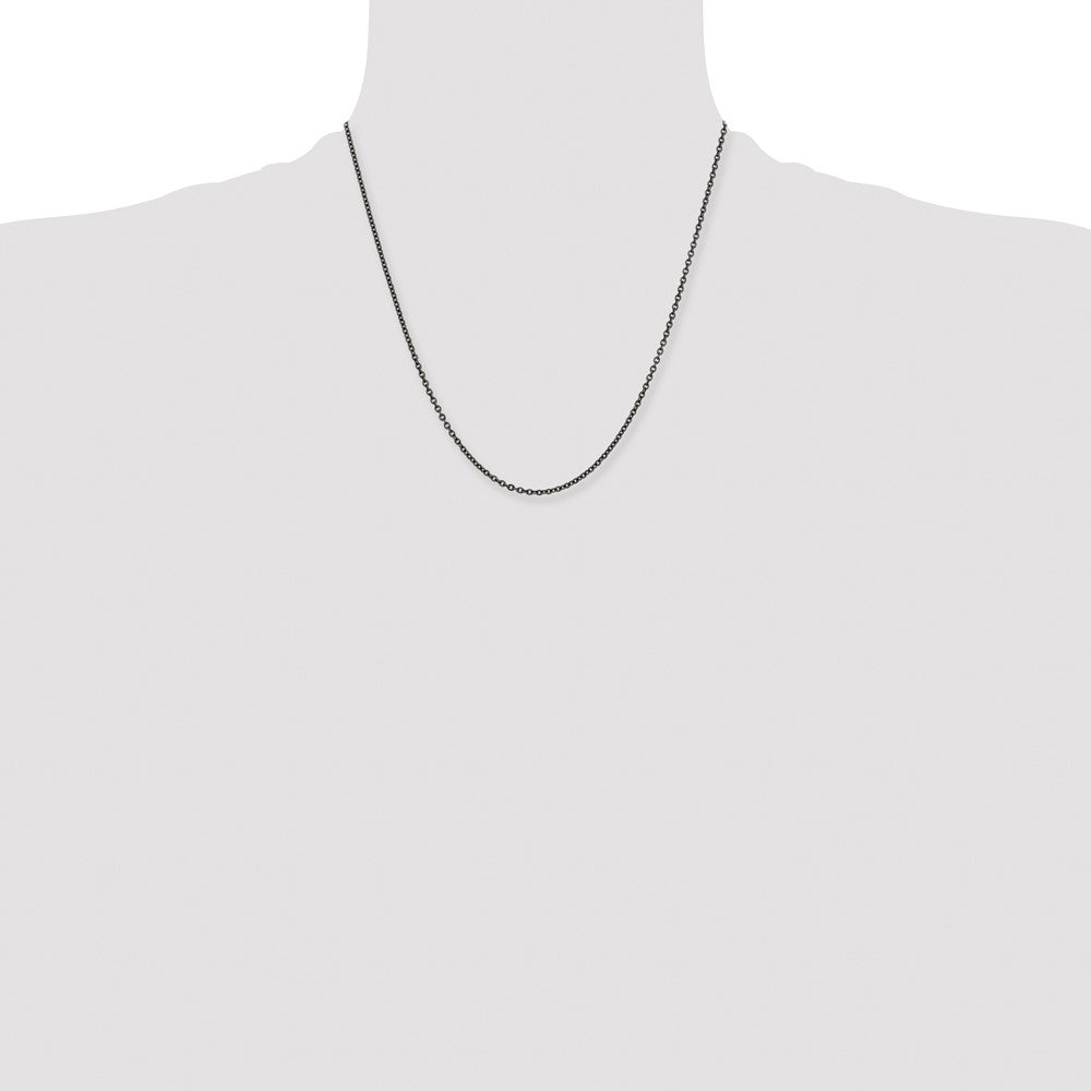 Chisel Stainless Steel Oxidized 20 inch Cable Chain