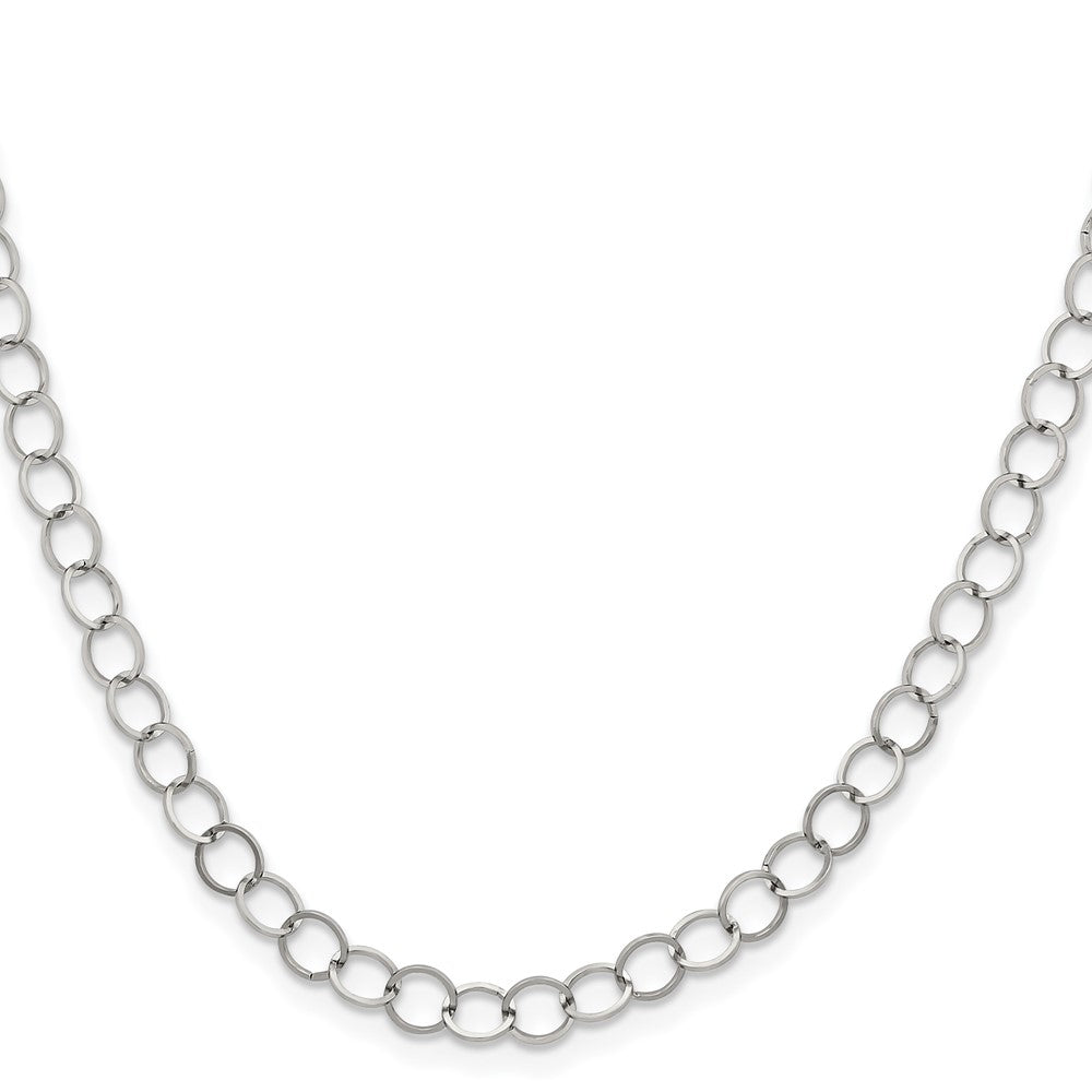 Chisel Stainless Steel Polished 6mm 36 inch Circle Link Necklace