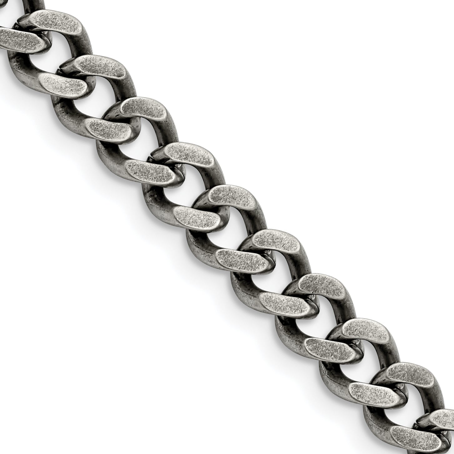 Chisel Stainless Steel Oxidized 7.5mm 22 inch Curb Chain