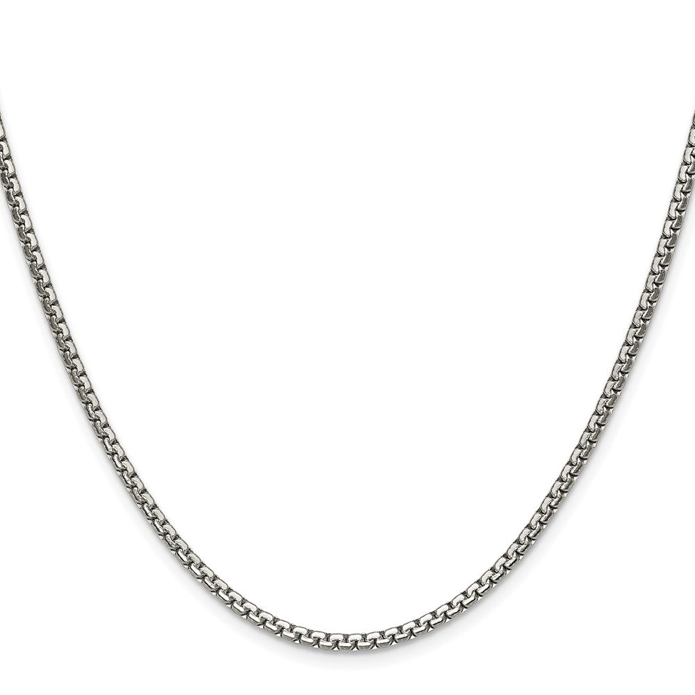 Chisel Stainless Steel Polished 2.5mm 24 inch Fancy Box Chain