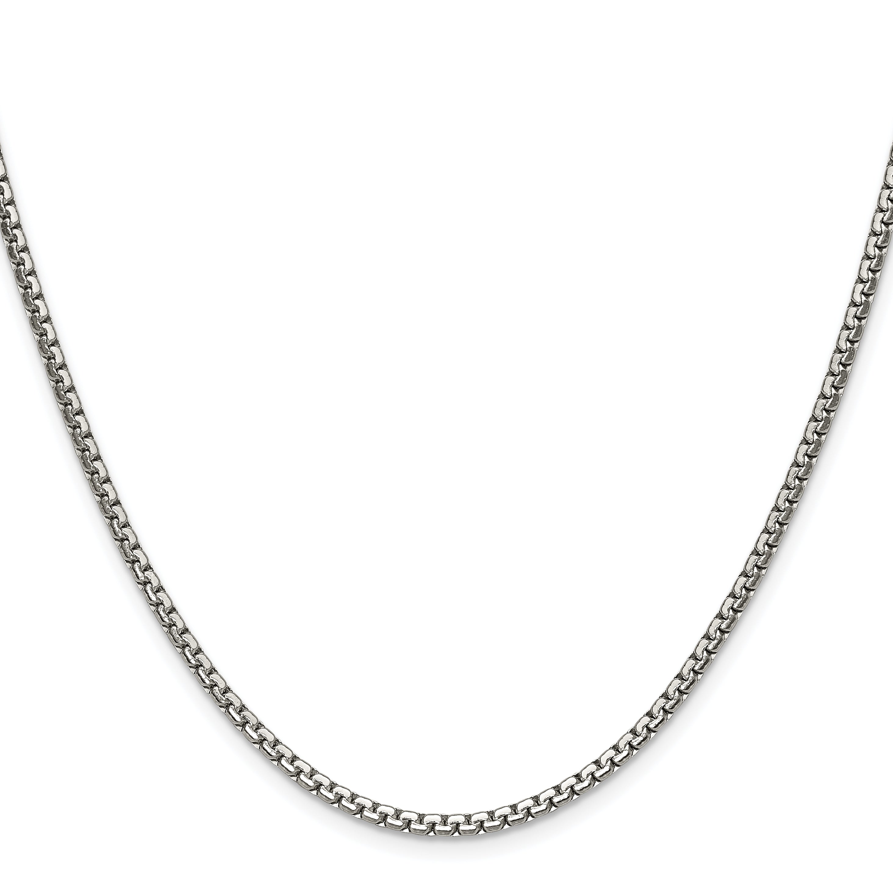 Chisel Stainless Steel Polished 2.5mm 20 inch Fancy Box Chain