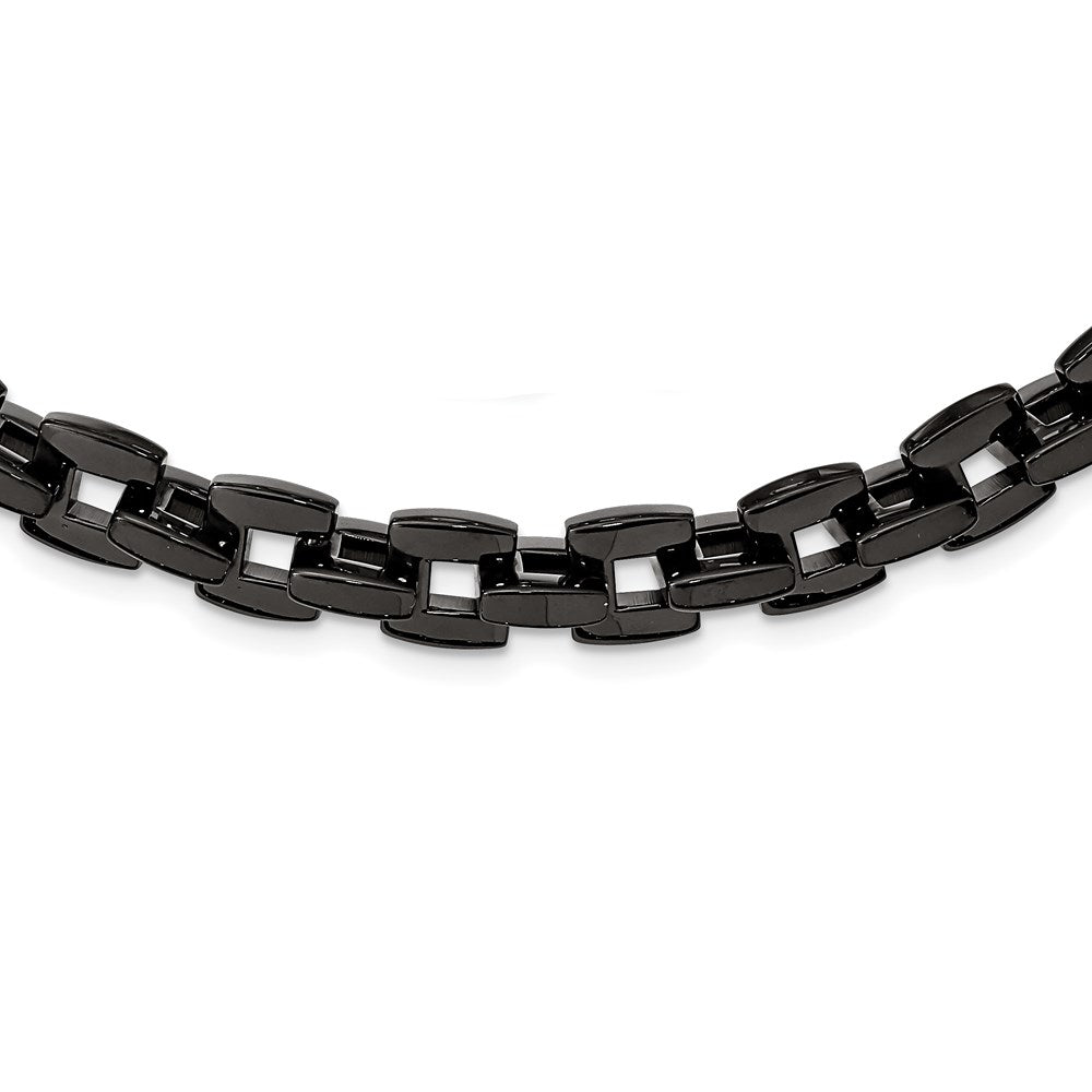 Chisel Stainless Steel Polished Black IP-plated 20.5 inch Link Necklace