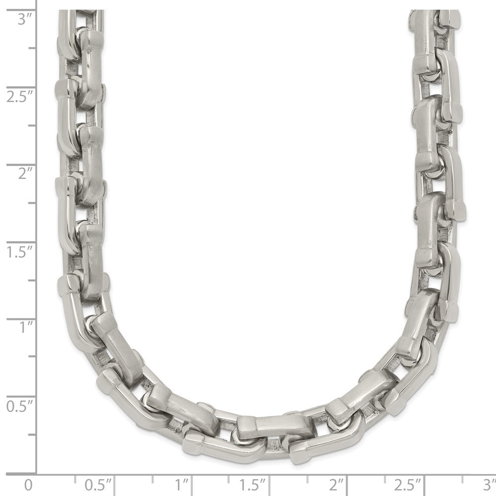 Chisel Stainless Steel Brushed and Polished 24 inch Necklace