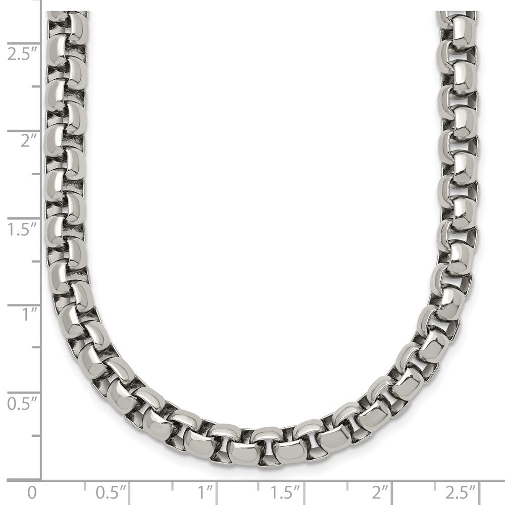 Chisel Stainless Steel Polished 24 inch Rounded Box Chain