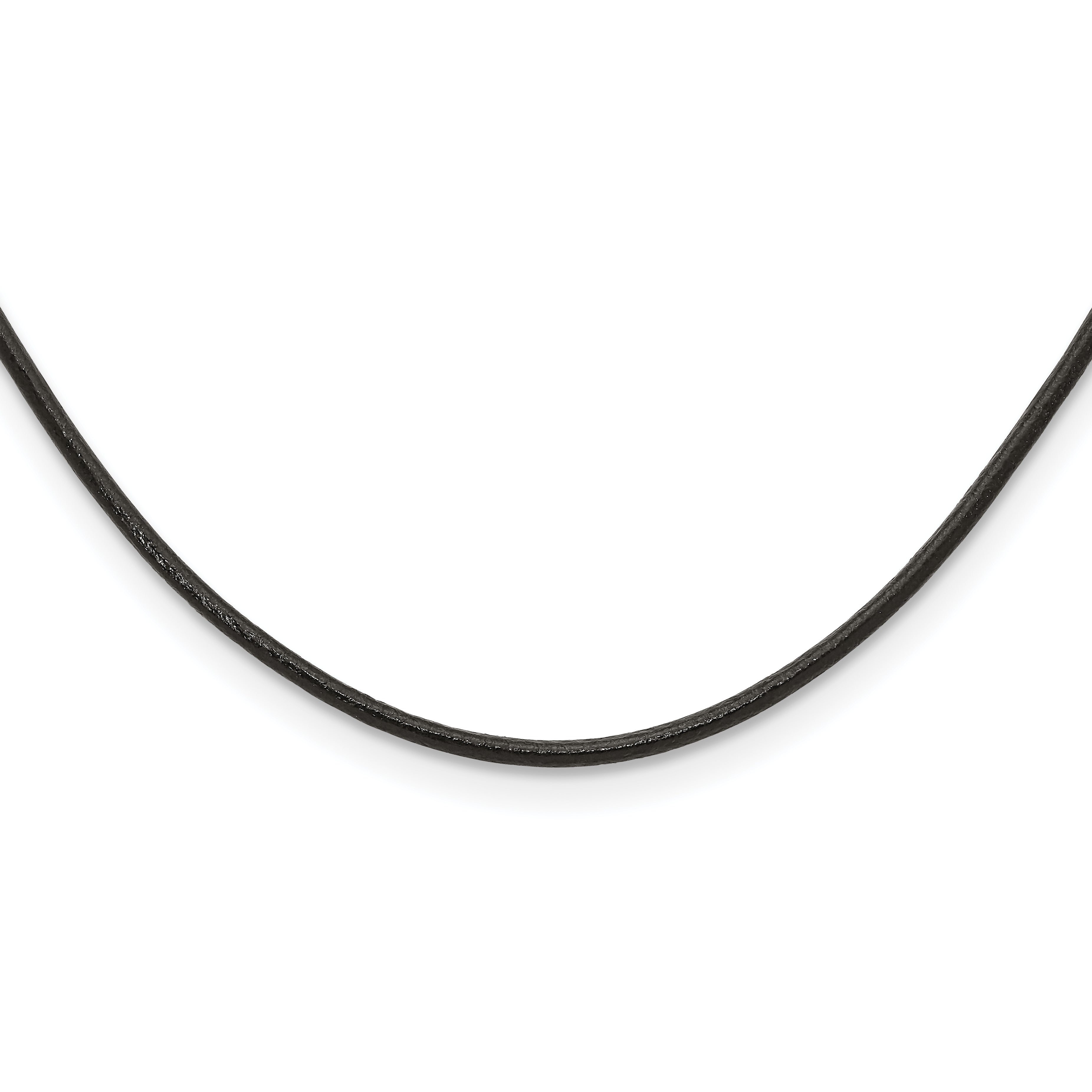 Chisel 3mm Genuine Leather Greece Textured 18 inch Necklace