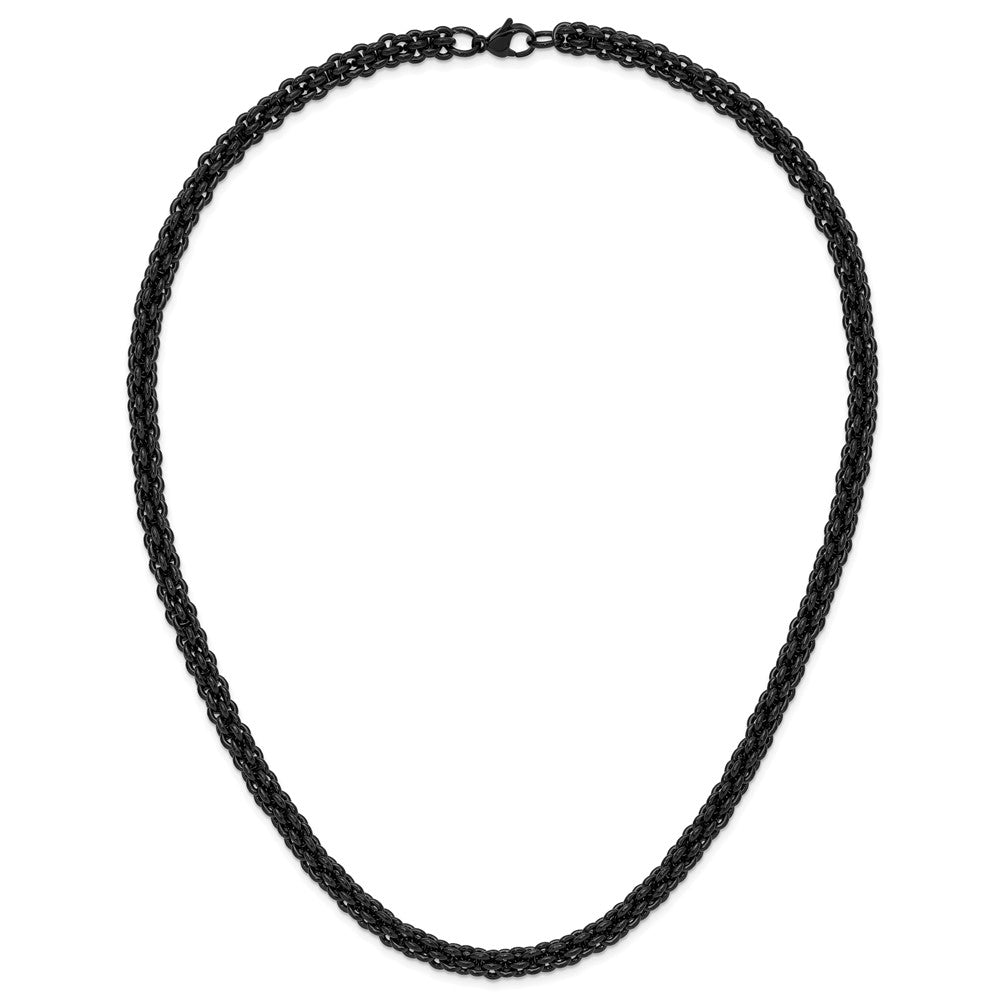 Chisel Stainless Steel Polished Black IP-plated 24 inch Necklace