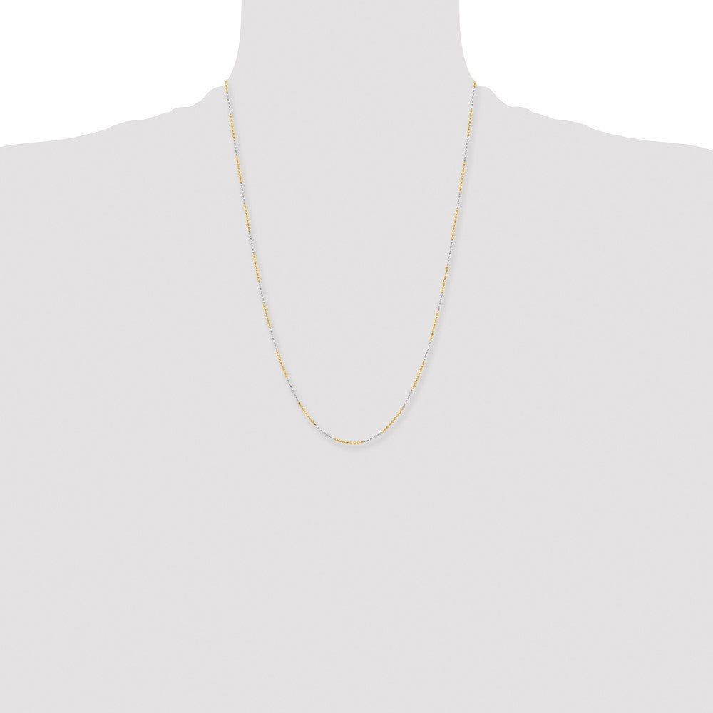 Chisel Two-tone Brass 1.5mm 24 inch Ball Chain