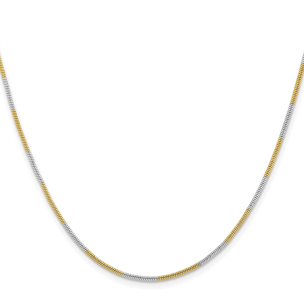 Chisel Two-tone Brass 1.00mm 24 inch Snake Chain