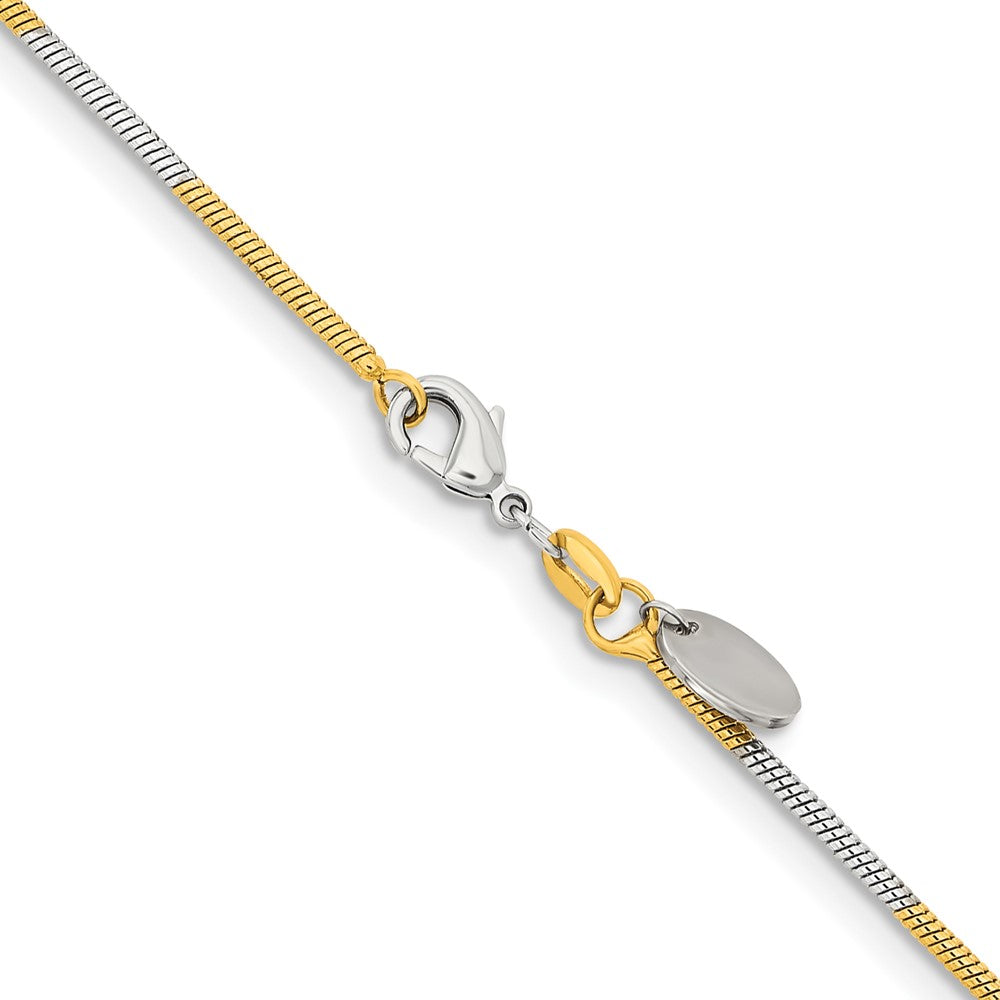 Chisel Two-tone Brass 1.00mm 24 inch Snake Chain