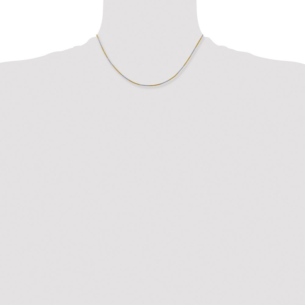 Chisel Two-tone Brass 1.00mm 16 inch Snake Chain