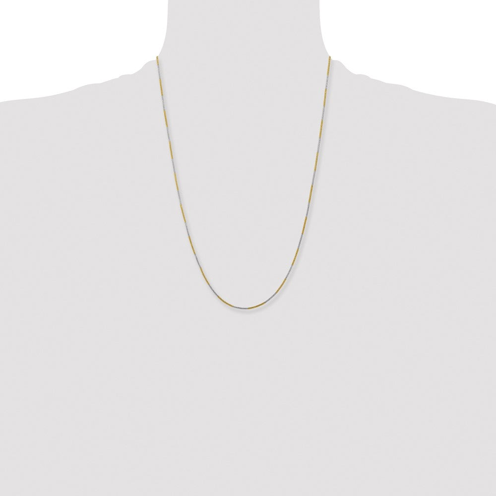 Chisel Two-tone Brass 1.00mm 24 inch Snake Chain